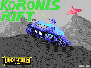 Koronis Rift title screen for Commodore 64